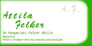 attila felker business card